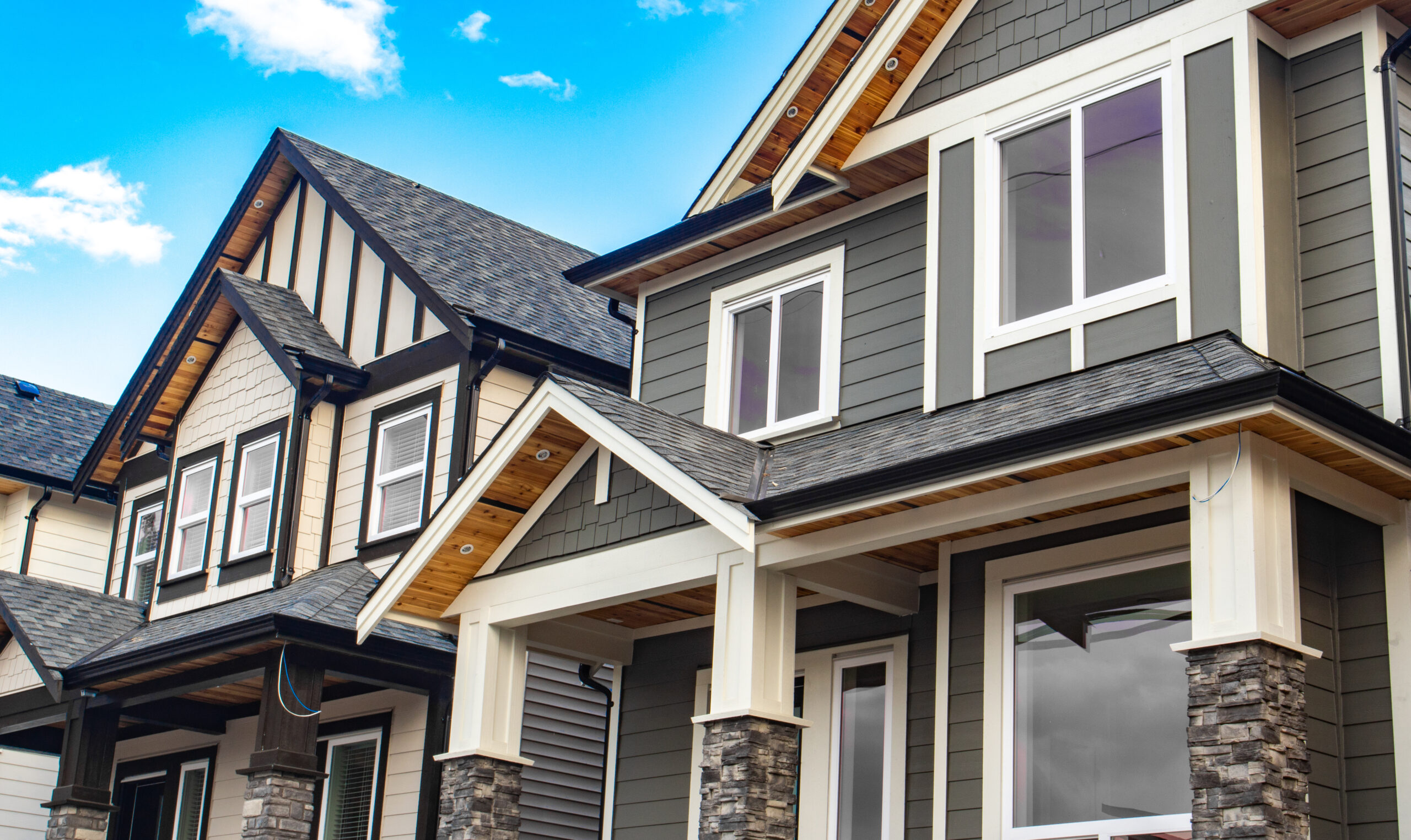 building regulation Brand new houses just after construction on real estate market.